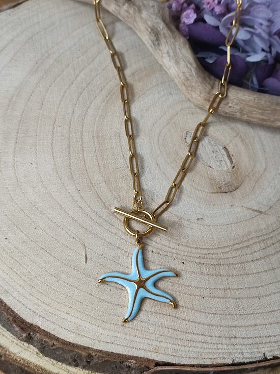 Collier acier inoxydable étoile de mer 🩵