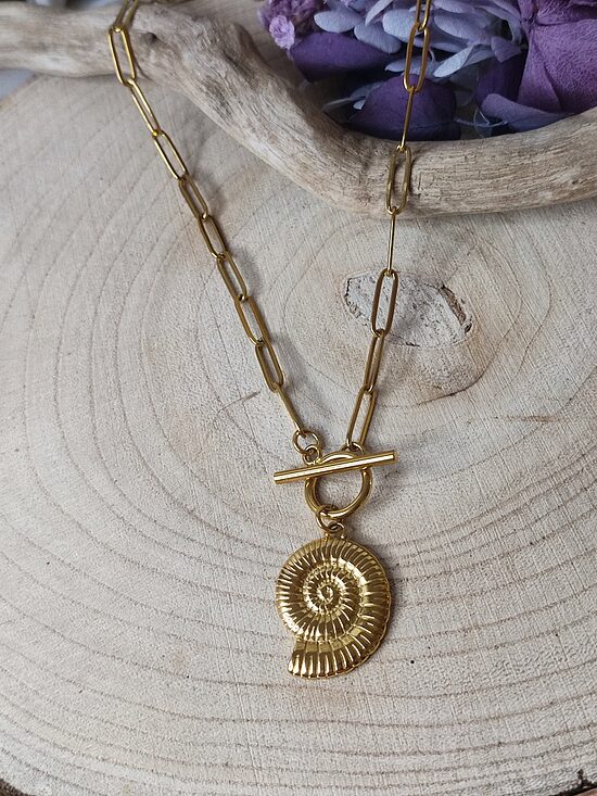 Collier acier inoxydable coquillage 🐚