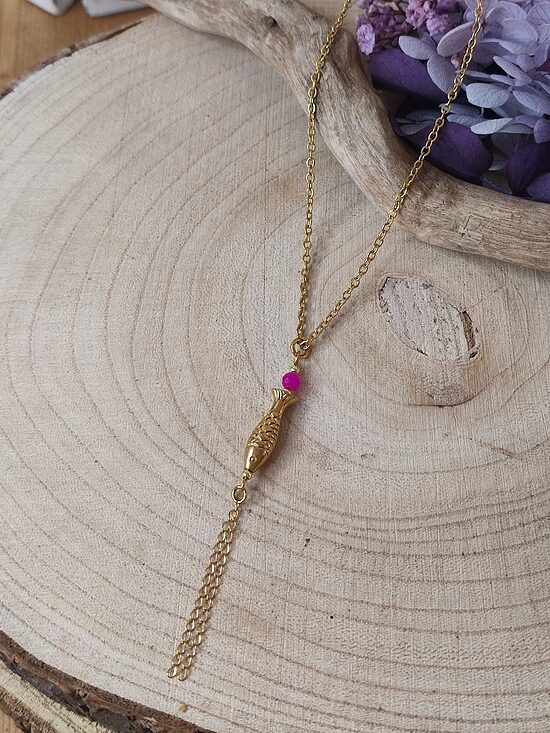Collier poisson acier inoxydable 🩷
