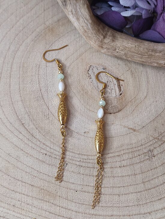 Boucles d'oreilles acier inoxydable poissons 🐟