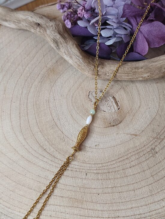 Collier poisson acier inoxydable 🩵