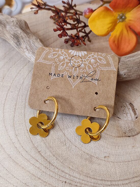 Boucles d'oreilles minis fleurs acier inoxydable 🤍