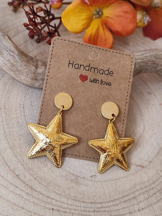 Boucles d'oreilles étoiles en acier inoxydable ⭐