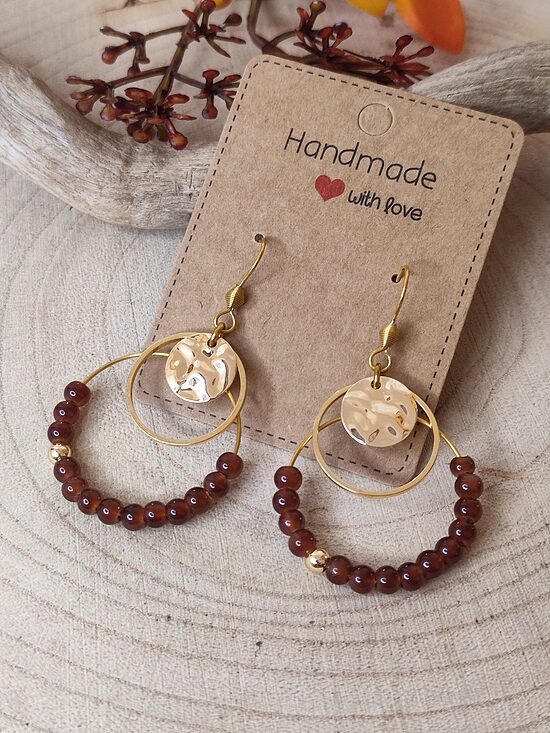 Boucles d'oreilles créoles acier inoxydable 🤎
