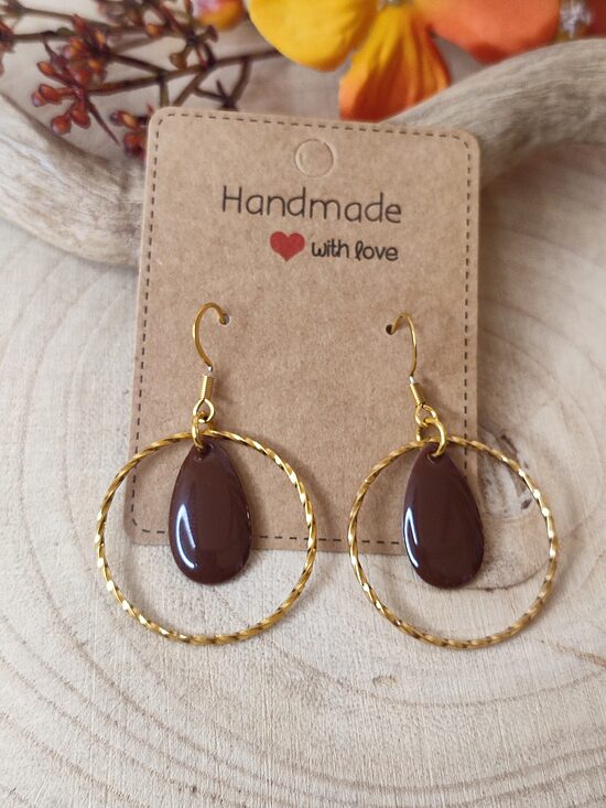 Boucles d'oreilles acier inoxydable 🤎
