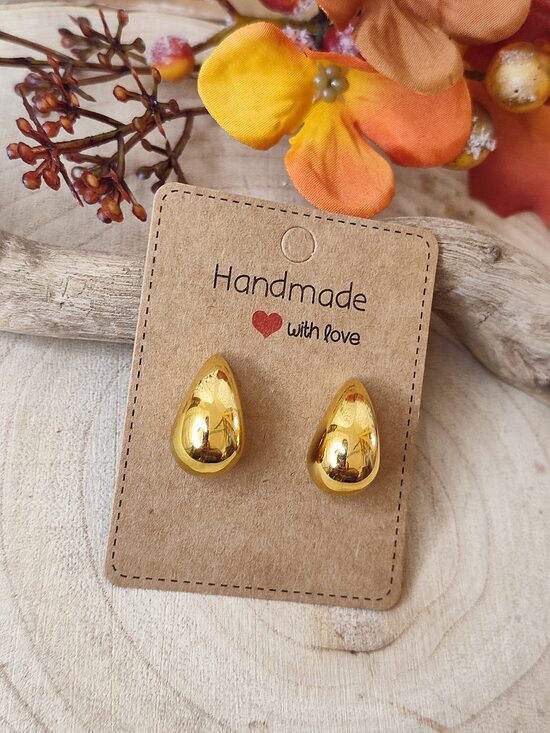 Clous d'oreilles gouttes "Petit Modèle" acier ✨