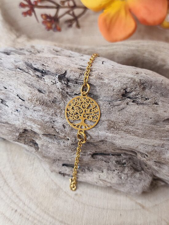 Bracelet arbre de vie en acier inoxydable 🌳