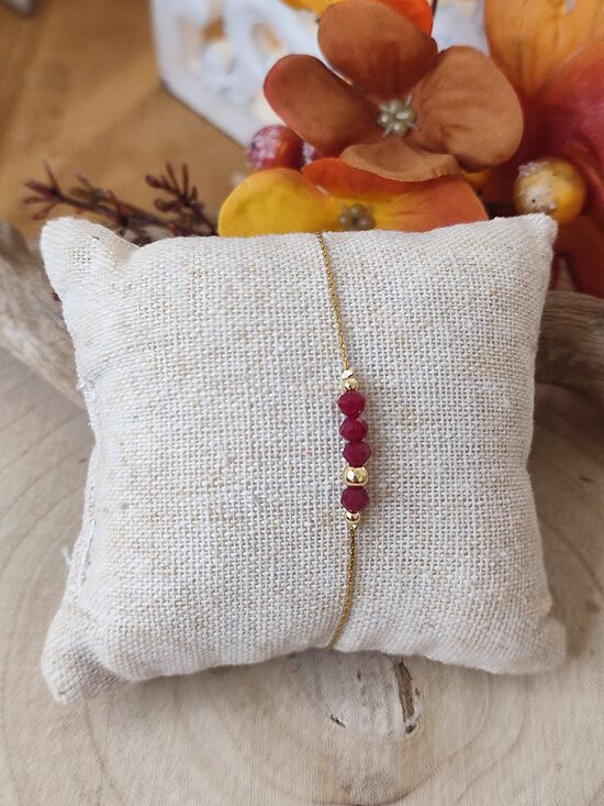 Bracelet acier inoxydable et ses perles 🍇