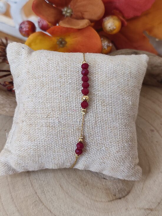 Bracelet acier inoxydable et ses perles 🍇