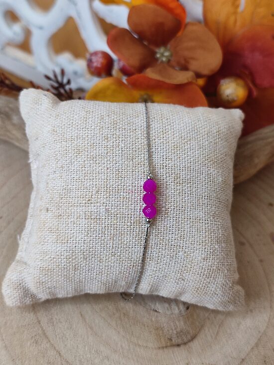 Bracelet acier inoxydable et ses perles 🩷