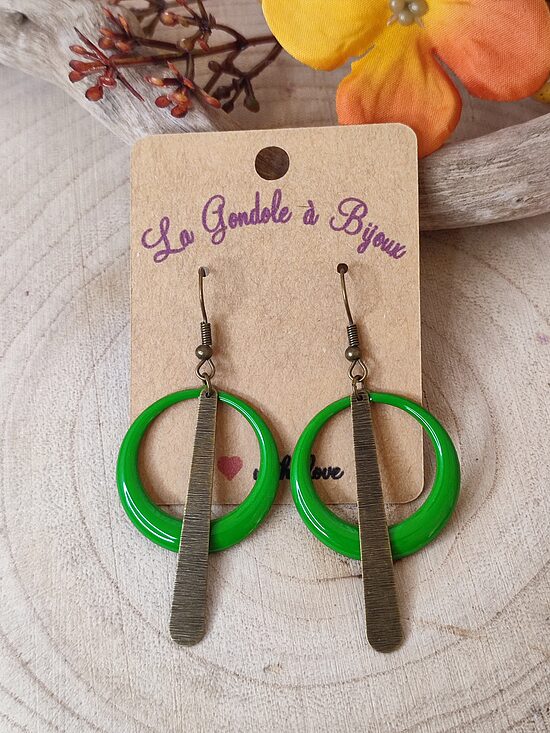 Boucles d'oreilles en laiton 💚