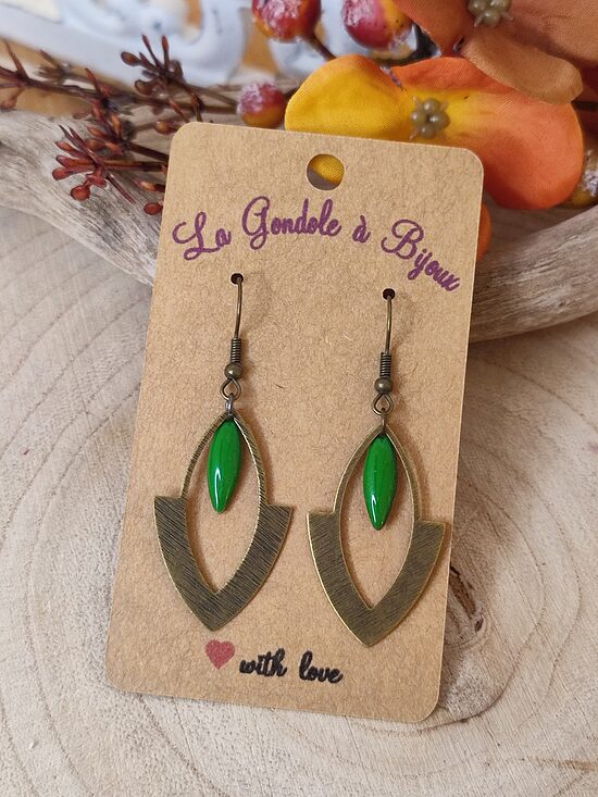 Boucles d'oreilles en laiton 💚