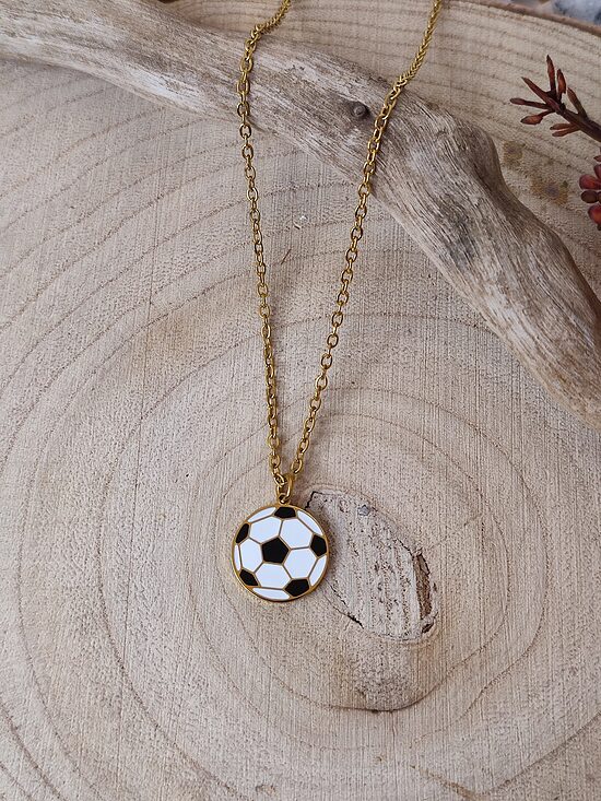 Collier acier inoxydable ballon de foot ⚽