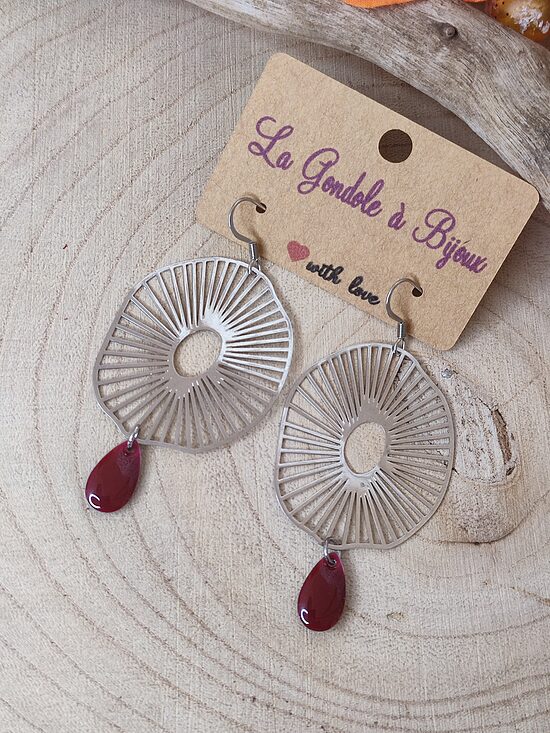Boucles d'oreilles en acier inoxydable argenté 🍇