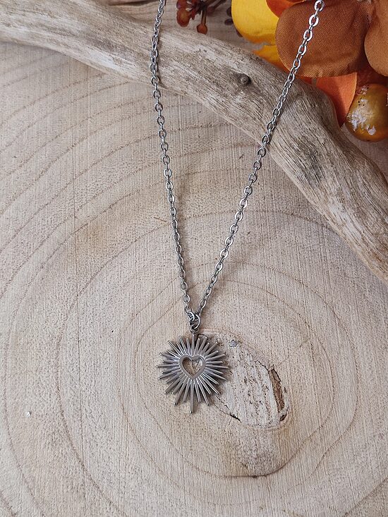 Collier en acier inoxydable argenté 🩶