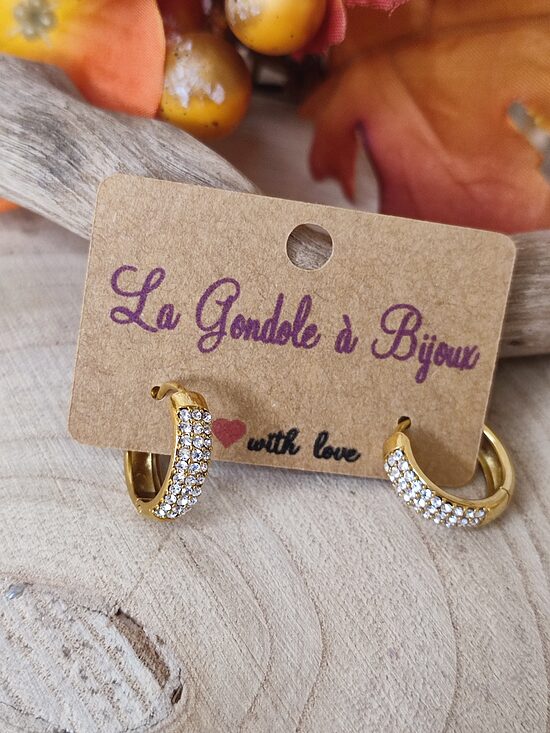 Petites créoles à strass ✨