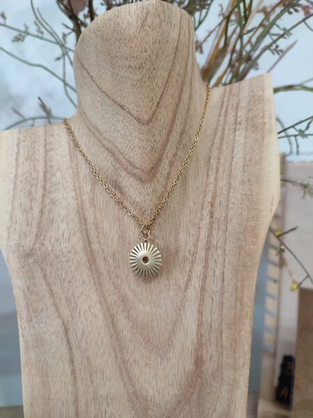 Collier en acier inox doré réf.C193
