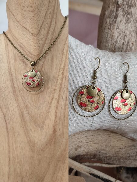 ♥️ Parure "jolis coquelicots" ♥️ réf.P530