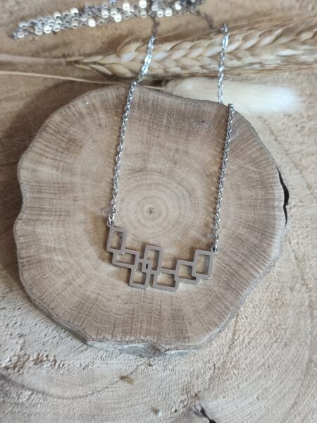 Collier en acier inox argenté réf.C824