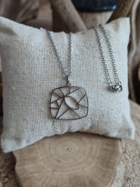 Collier en acier inox argenté réf.C826