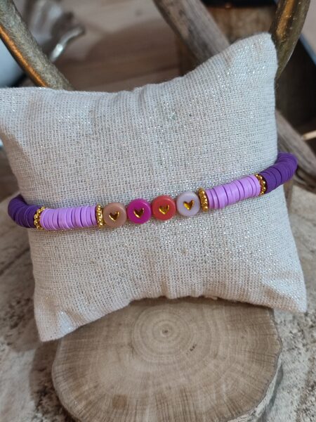 Bracelet heishi 💜 réf.B836