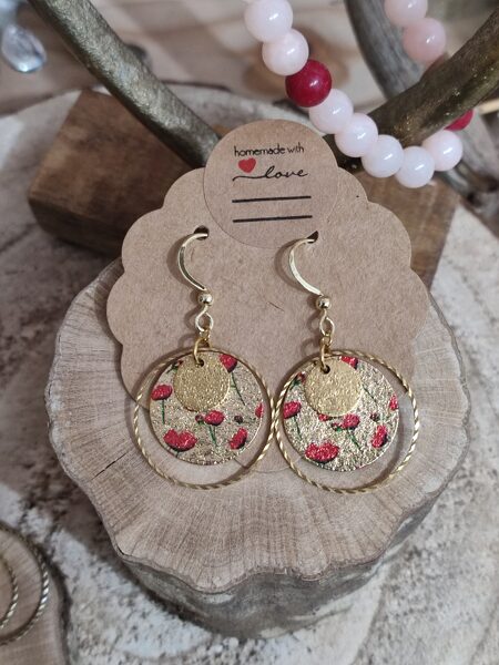 Boucles d'oreilles en laiton doré réf.B542