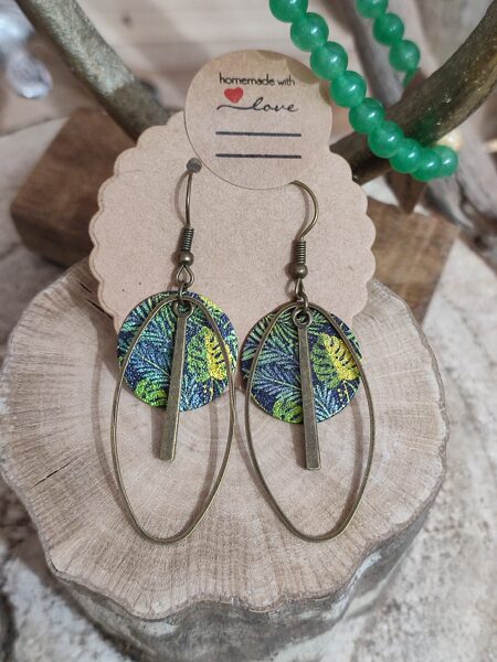 Boucles d'oreilles en laiton réf.B514