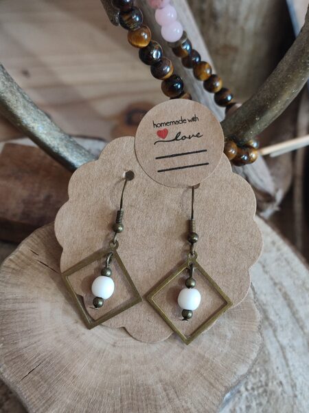 Boucles d'oreilles en laiton réf.B190