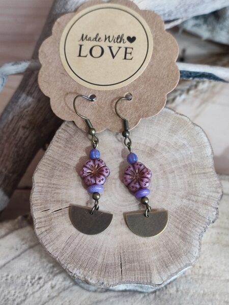 Boucles d'oreilles en laiton 