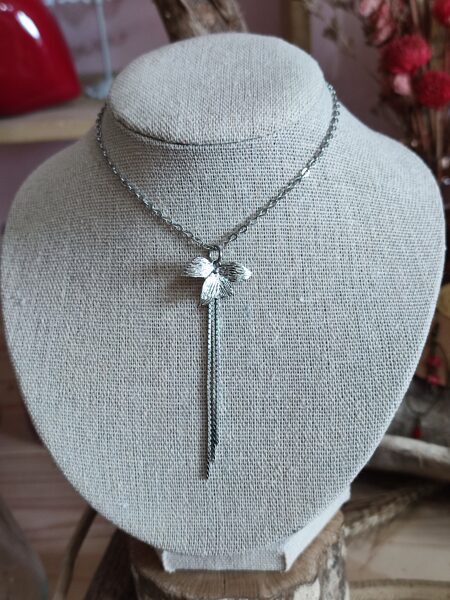 Collier en acier inox argenté 🤍 réf.C1040