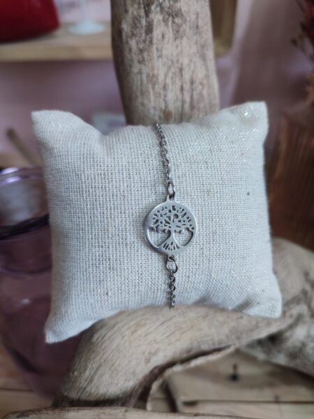 Bracelet en acier inoxydable argenté 🖤 réf.B1053