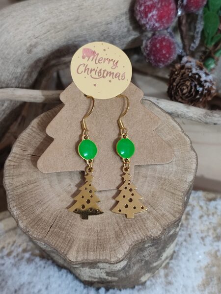 Boucles d'oreilles sapin 🎄 acier inox réf.N1183