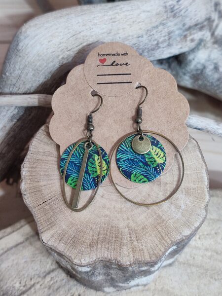 Boucles d'oreilles en laiton réf.B335