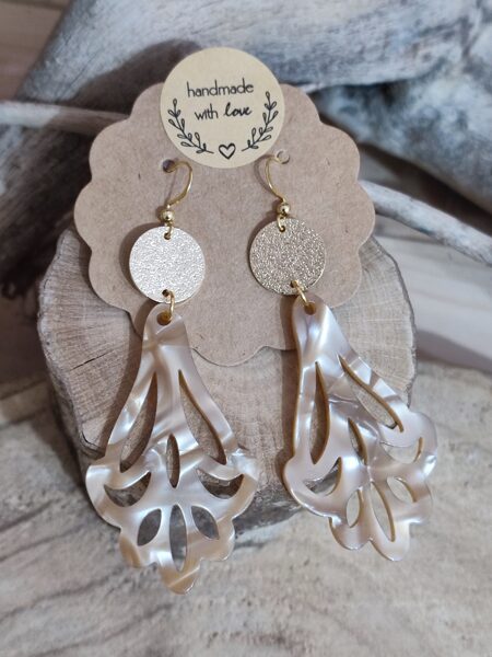 Boucles d'oreilles acier inox et résine 🤍 réf.B1218