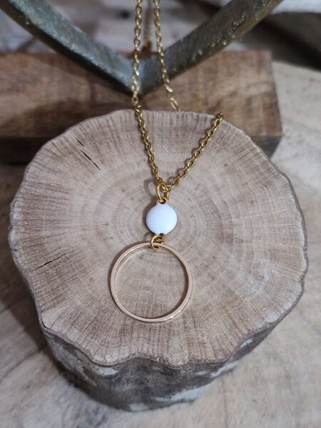 Collier en acier inox doré 🤍 réf.C1060