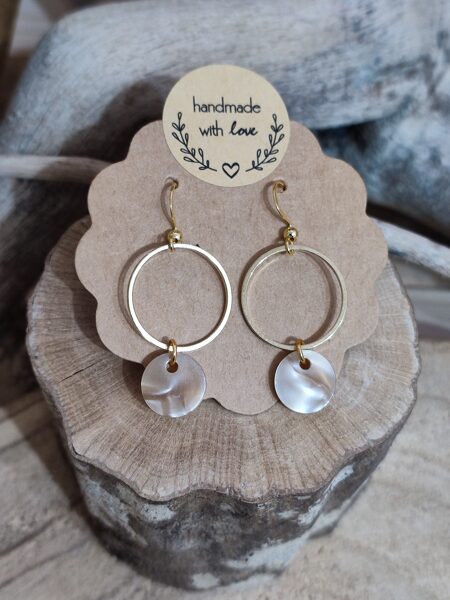 Boucles acier inox et pendentifs en résine 🤍 réf.B1220