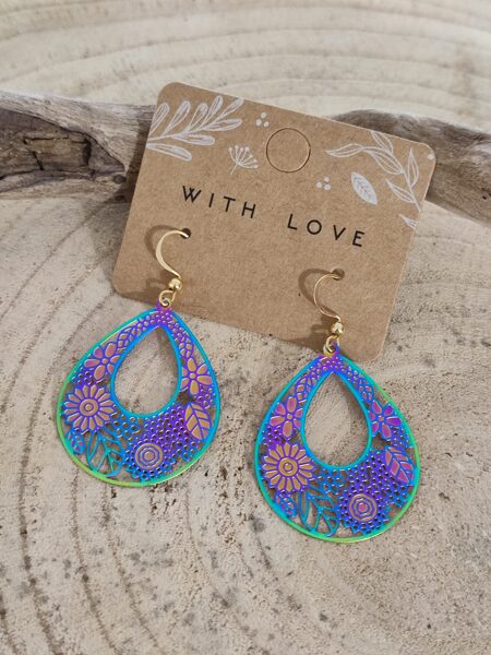 Boucles d'oreilles en acier inoxydable réf.B1282