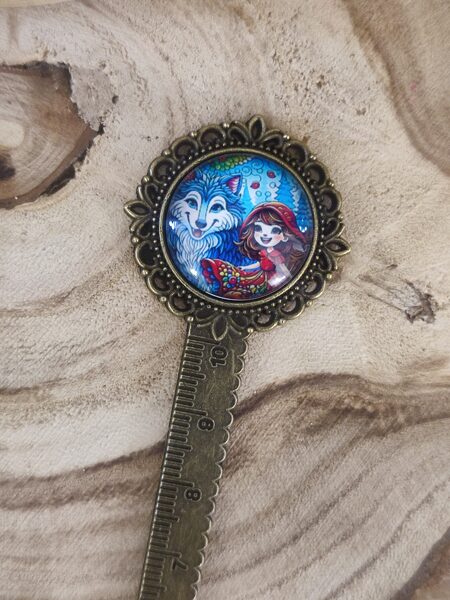 Marque-pages et son cabochon Petit chaperon rouge ❤️ réf.M1351