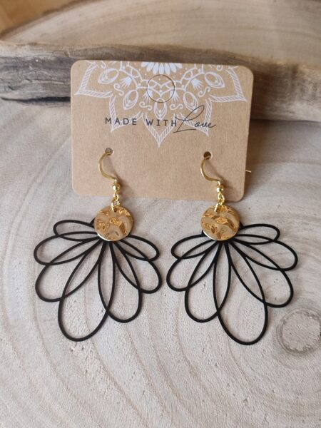 Boucles d'oreilles en laiton doré réf.B601