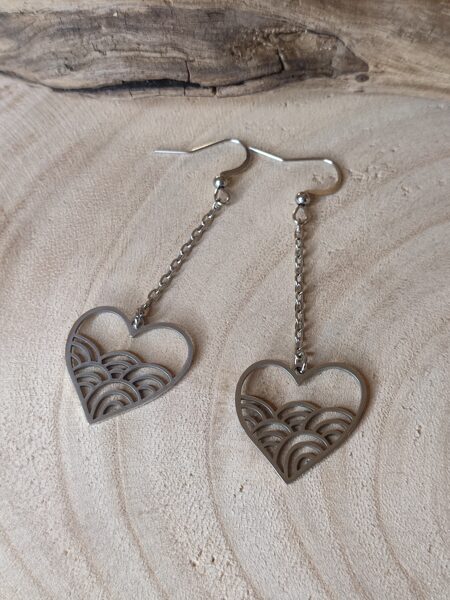 Boucles d'oreilles acier inoxydable 🩶 réf.B1392