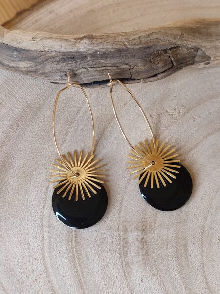 Boucles d'oreilles en laiton 🖤 réf.B1400