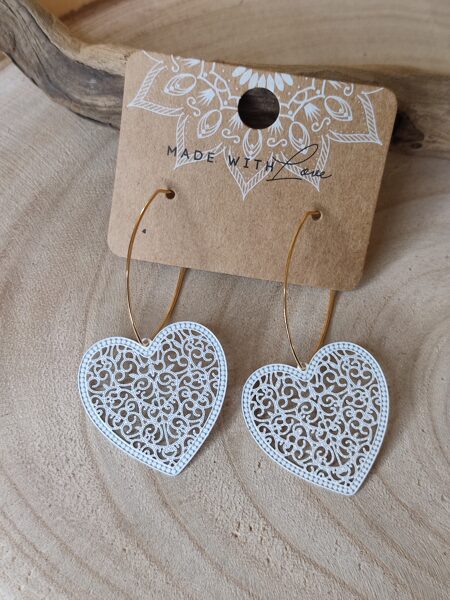 Boucles d'oreilles laiton et métal peint 🤍 réf.B1402