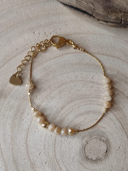 Bracelet acier inoxydable et perles 🌸 réf.B1413